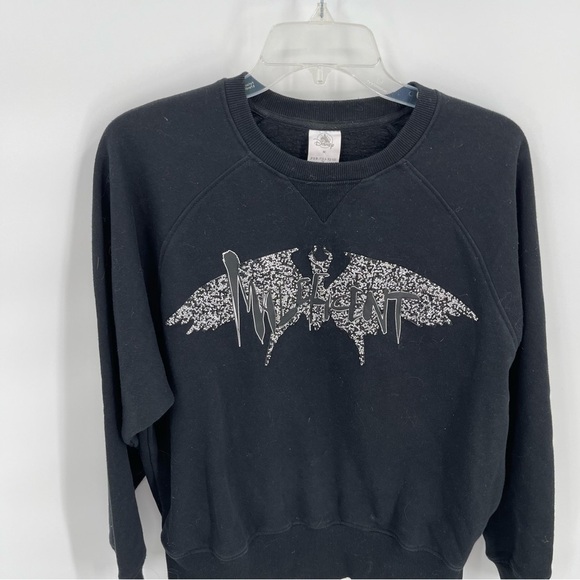 Disney Maleficent: Mistress of Evil Womens Pullover Sweatshirt M Black Sparkle - Picture 4 of 8